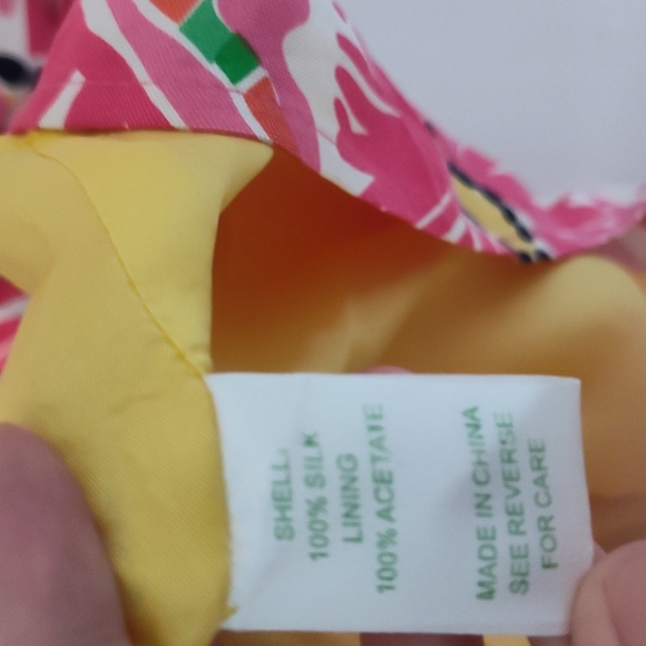 Lilly Pulitzer Mini Silk Dress Pink Flowers Size 2 - Picture 8 of 8